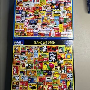 White Mountain Puzzle set of 2